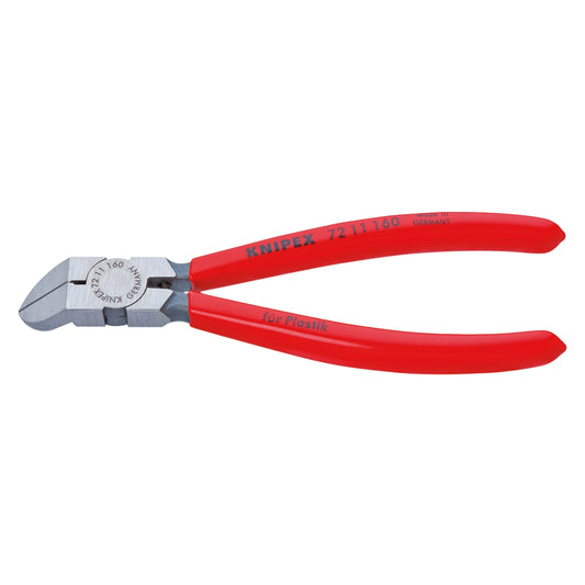 45° inclined cutting pliers for plastics KNIPEX 72 11 160