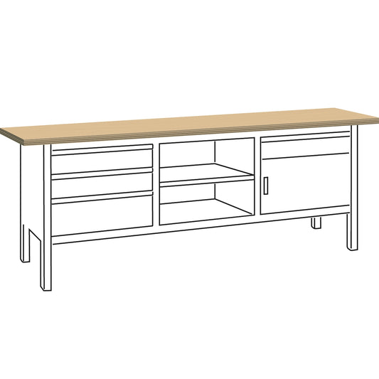 Compact workbenches LISTA 64.115-64.124-64.130