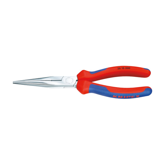 KNIPEX 26 15 200 long straight nose half round nose pliers