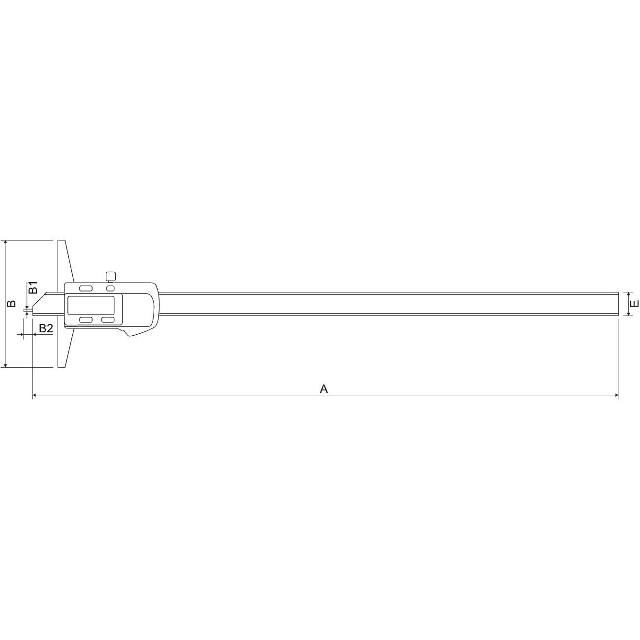 Subler digital de adancime tip pin IP54 ALPA AA105