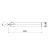 Freze de sanfrenare in carbura solida 90° Z4 KSM N KERFOLG - sefira.ro