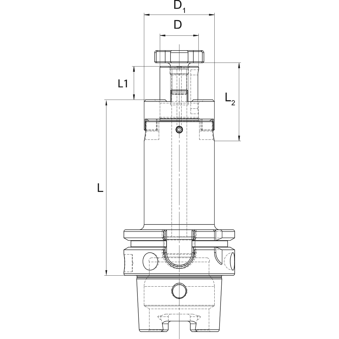 Milling tool holder with combined shell DIN 69893 HSK A SCHÜSSLER