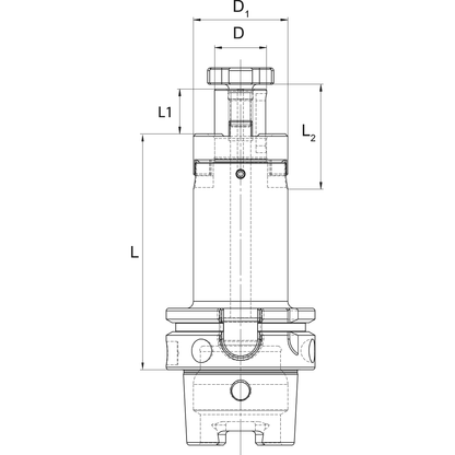 Milling tool holder with combined shell DIN 69893 HSK A SCHÜSSLER