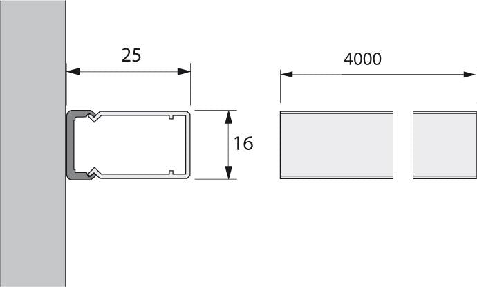 Profil pentru banda LED ChannelLine A, aluminiu, 4000 mm, opal, HALEMEIER - sefira.ro