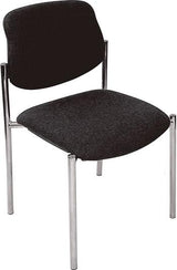 Scaun vizitator model STYL, picioare cromate, tapiterie neagra, sezut 450 x 480 mm, dimensiuni 830 x 500 mm, 4 bucati - sefira.ro