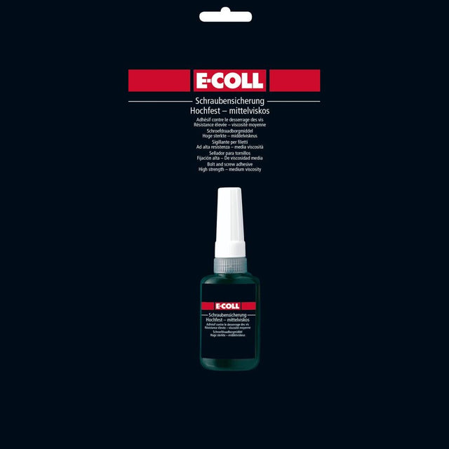 Adeziv pentru filet de teava cu rezistenta mare - vascozitate medie, flacon 0.01 kg, E-COLL - sefira.ro