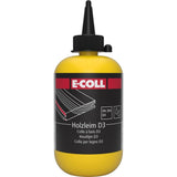 Adeziv pentru lemn D3 rezistent la apa, flacon 0.25 kg, E-COLL - sefira.ro