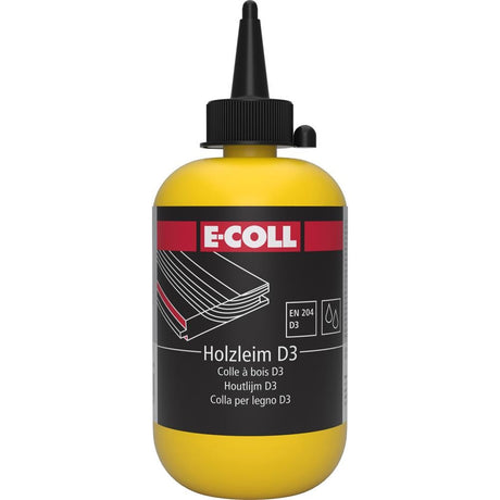 Adeziv pentru lemn D3 rezistent la apa, flacon 0.25 kg, E-COLL - sefira.ro