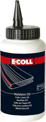 Adeziv pentru lemn D3 rezistent la apa, flacon 0.25 kg, E-COLL - sefira.ro