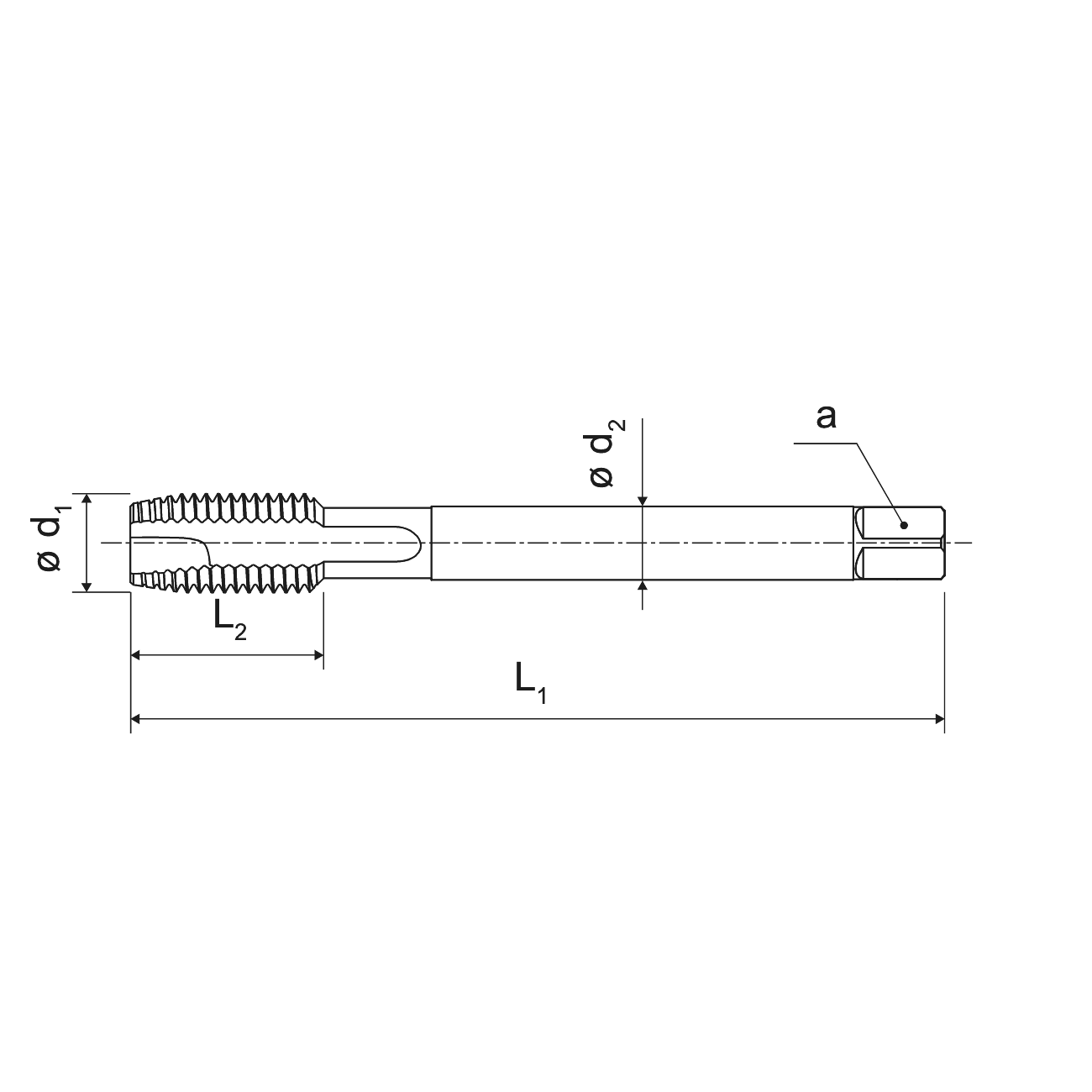 KERFOLG BSP spiral point tap for through holes