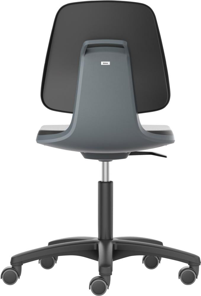 Scaun pentru lucru Labsit2, 450-650mm, albastru, BIMOS - sefira.ro