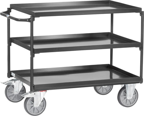 Carucior cu masa, cu placi tip tava, 2 etaje, 850x500mm, FETRA - sefira.ro