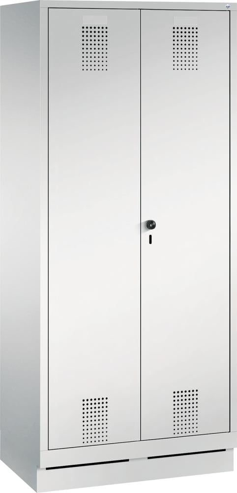 2-piece laundry/locker cabinet, 300 mm base, grey/grey