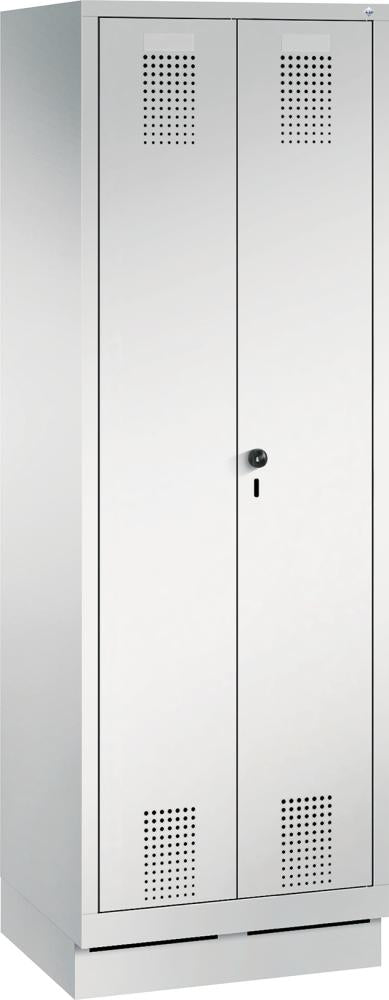 2-piece laundry/locker cabinet, 300 mm base, grey/grey