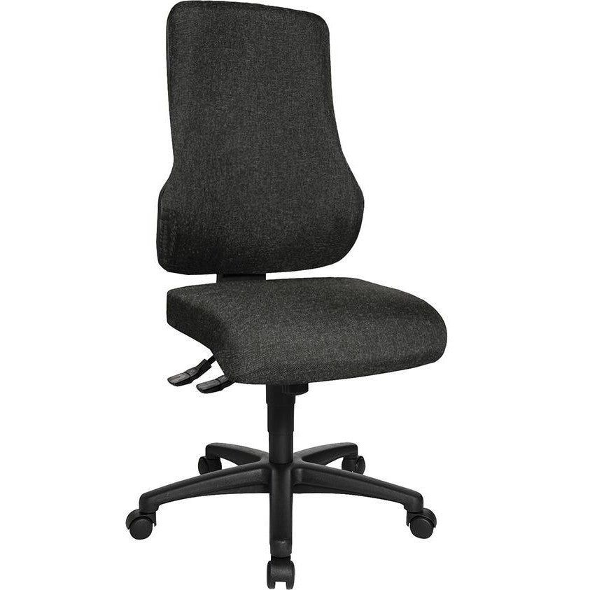 Scaun rotativ de birou model Top Point, negru, spatar 600 mm, reglabil pe inaltime si inclinare, TOPSTAR - sefira.ro