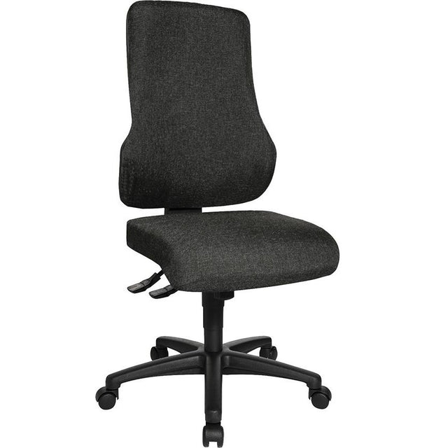 Scaun rotativ de birou model Top Point, negru, spatar 600 mm, reglabil pe inaltime si inclinare, TOPSTAR - sefira.ro