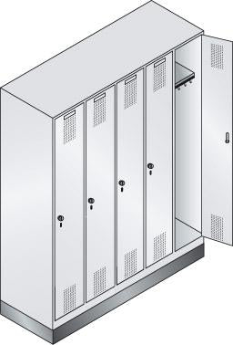 Locker cabinet 7035/5012 with base l 320 1 comp.