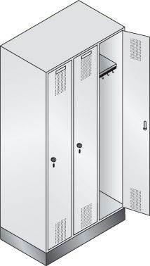 Locker cabinet 7035/5012 with base l 320 1 comp.