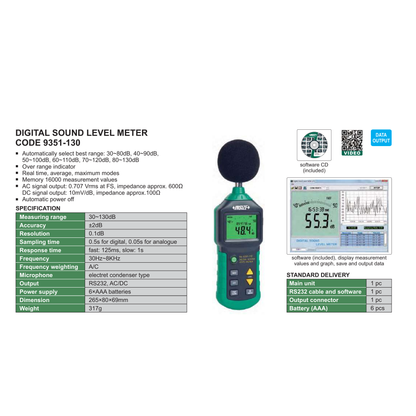 INSIZE Digital Sound Level Meter