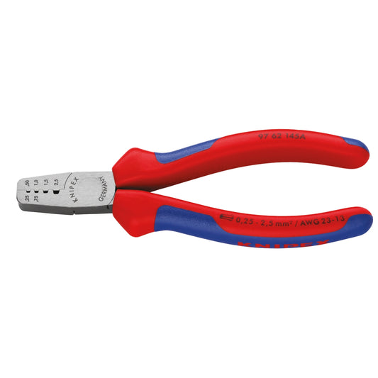 Crimping pliers for tool holders with two-component handles KNIPEX 97 62 145 A