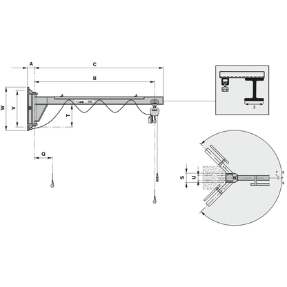 Wall-mounted jib cranes B-HANDLING