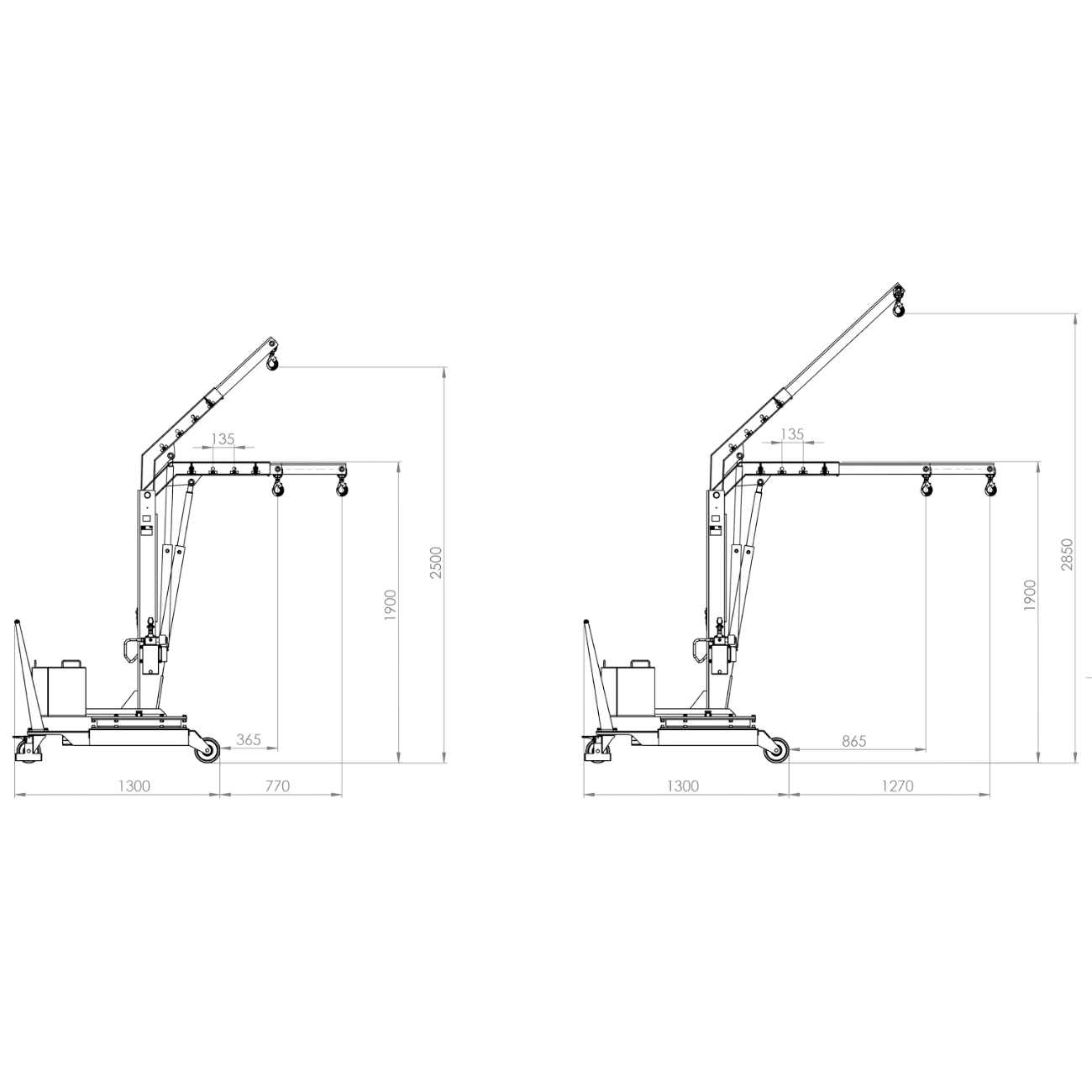 Macarale rotative cu balast 360 ° cu extensie manuala B-HANDLING