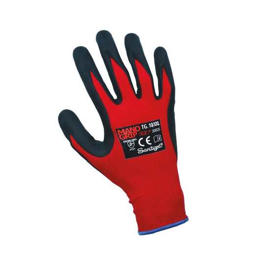 2/4 sanitized nitrile foam nylon/spandex work gloves