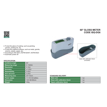 INSIZE 60° glossmeter ISQ-DG6