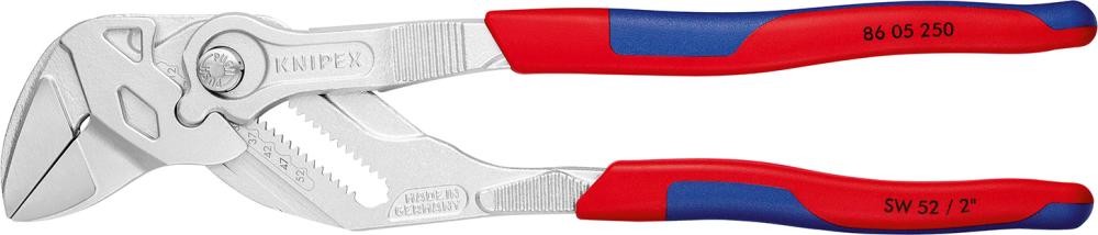 Adjustable plumber's pliers, two-component handle, 150mm, for 1 inch pipes, KNIPEX