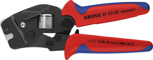 Crimping pliers, self-adjusting, 190mm, 0.08-10+16mm², KNIPEX