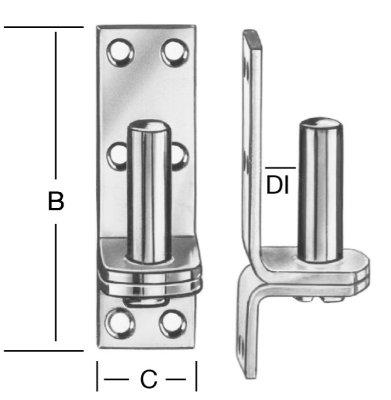 Balama pe placa, carlig DI, Ø 10mm, 85 x 33mm, VORMANN - sefira.ro