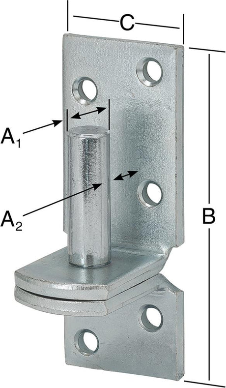 Balama pe placa, carlig DI, Ø 10mm, 85 x 33mm, VORMANN - sefira.ro