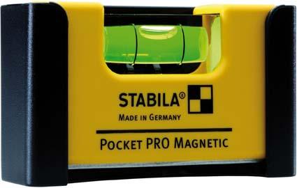 Bubble level, with magnet, for electricians, Pocket PRO Magnetic, 7cm, STABILA