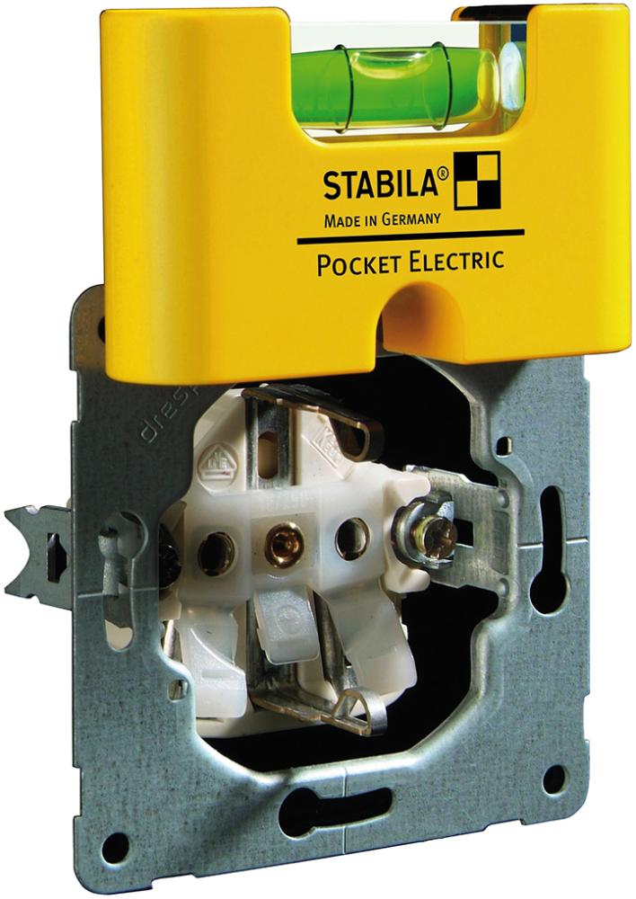 Nivela cu bule, cu magnet, pentru electricieni, Pocket Electric, 7cm, STABILA