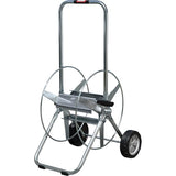 Carucior metalic pentru furtun, cu tambur, Silver Serie II, 100m 1/2" sau 50m 3/4", ALBA KRAPF - sefira.ro