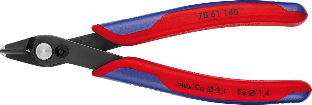 Cleste cu tais lateral pentru electronisti Super Knips®, 125mm, fara inclinare, KNIPEX