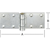 Balama extra lata pentru usi, 130 x 50 x 4.0 mm, fixare cu 8 suruburi Ø 5.0 mm, VORMANN - sefira.ro