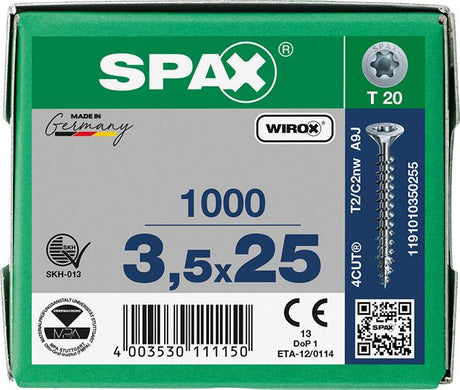 Surub SPAX Pan Head Wirox, cap inecat si locas cruce, 3.0 x 16/14 mm - sefira.ro