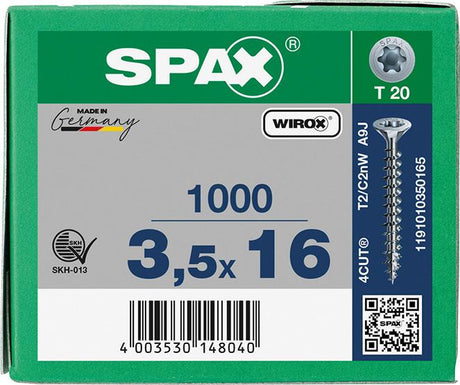 Surub SPAX Pan Head Wirox, cap inecat si locas cruce, 3.0 x 16/14 mm - sefira.ro