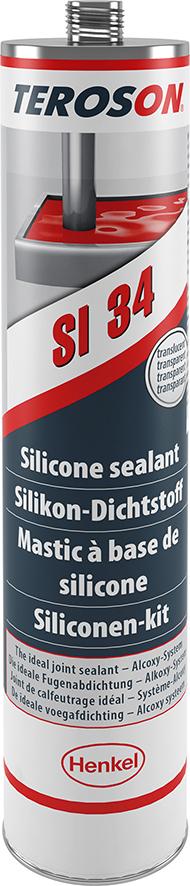 Silicone Teroson SI 34 TP CR 300 ml, transparent, TEROSON