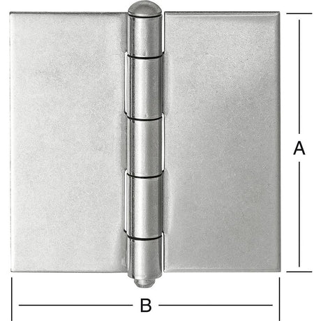 Balama pentru usa, patrata, din inox, 63 x 63 x 1.5 mm, VORMANN - sefira.ro