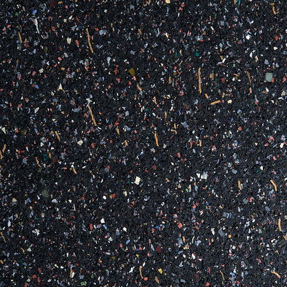 Recycled rubber mat, 3 x 1500 x 5000 mm, black-multicolor