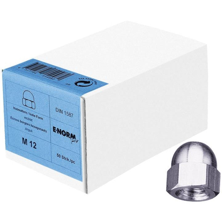 Piulita hexagonala infundata, DIN 1587, ZP, HP, M4x6.5mm, E-NORM - sefira.ro