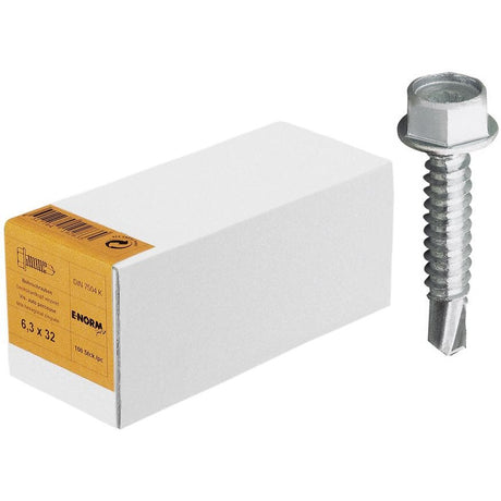 Surub cap hexagonal autoforant 3,5x16 mm, DIN 7504, forma K, galvanizat, zincat, E-NORM - sefira.ro