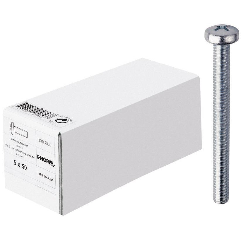 Surub cap bombat in cruce, DIN7985, M3x6 mm, E-NORM - sefira.ro