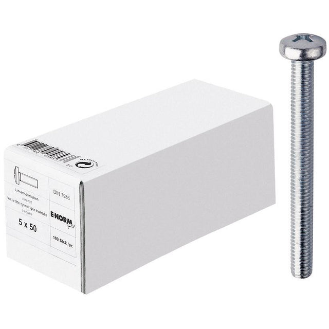 Surub cap bombat in cruce, DIN7985, M3x6 mm, E-NORM - sefira.ro