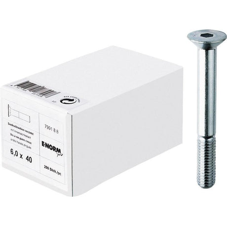 Surub hexagonal cu cap inecat, DIN7991-8.8, M4x12 mm, E-NORM - sefira.ro