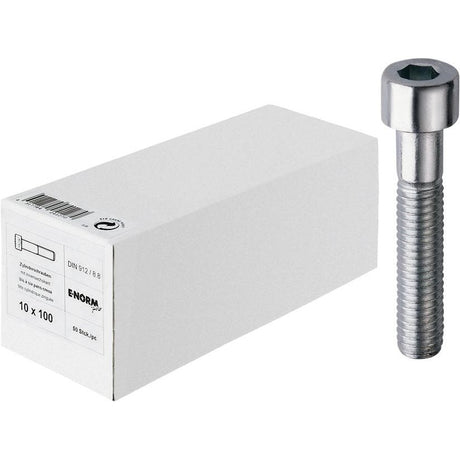 Surub cap cilindric si locas hexagonal M5x10 mm, DIN 912, A2, zincat, DIN 912, A2, zincat, E-NORM - sefira.ro