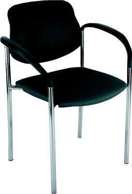 STYL special chair with chrome/black armrests