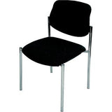 Scaun vizitator model STYL, picioare cromate, tapiterie neagra, sezut 450 x 480 mm, dimensiuni 830 x 500 mm, 4 bucati - sefira.ro